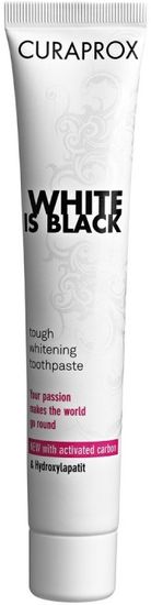 Curaprox zobna pasta White is Black, 90 ml