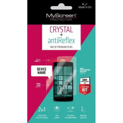 MyScreen Protector zaščitna folija iPhone Antireflex + Crystal, 2 kosa