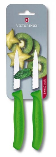 Victorinox nož za zelenjavo (6 7636 L114B), 2 kosa, zelen - odprta embalaža
