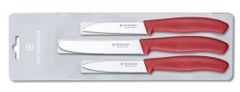 Victorinox set 3 nožev za zelenjavo 6.7113.3, rdeč