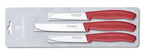 Victorinox set 3 nožev za zelenjavo 6.7113.3, rdeč