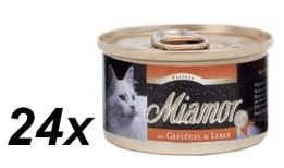Finnern pašteta za mačke Miamor, perutninska jetra, 24 x 85 g