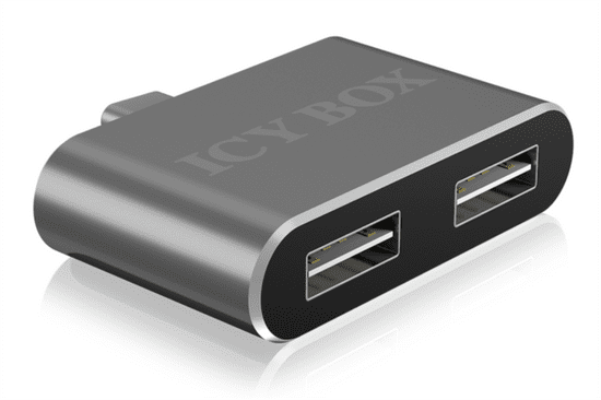 IcyBox 2-portni adapter IB-Hub1201-C USB iz Type-C na Type-A