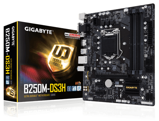 Gigabyte osnovna plošča GA-B250M-DS3H, LGA1151 mATX