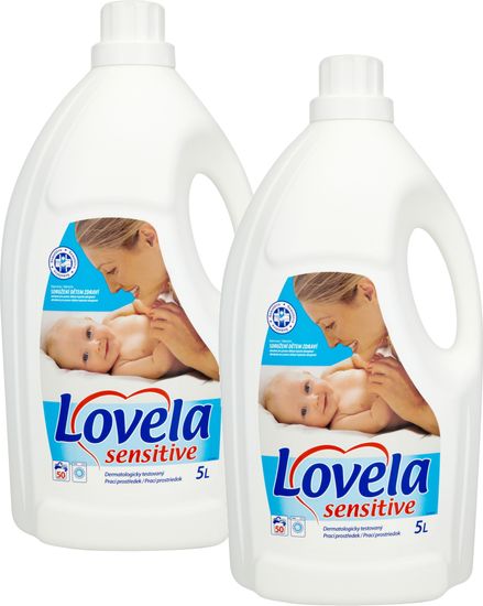 Lovela pralni detergent Sensitive 2 x 5l, 2 x 50 pranj