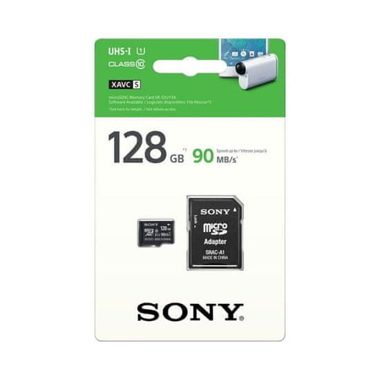 Sony pomnilniška kartica SR-G1UY3A, microSDXC/SDHC, 128GB, 90mb/s + adapter