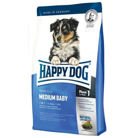 Happy Dog suha hrana za mladiče Medium Baby, 10 kg