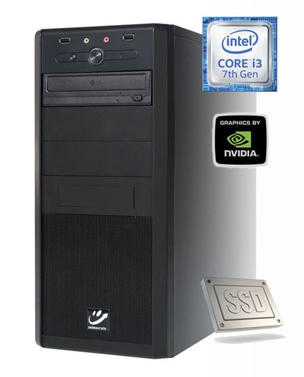 mimovrste=) namizni računalnik Power-7 i3-7100/8GB/256GB+1TB/GTX1050/FreeDOS