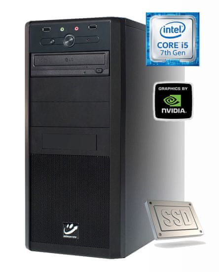 mimovrste=) namizni računalnik Power-7 i5-7400/8GB/256GB+1TB/GTX1050Ti/FreeDOS
