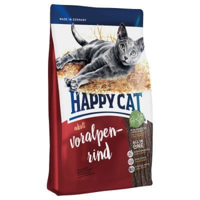 Happy Cat suha hrana za odrasle mačke Adult, predalpska govedina, 10 kg