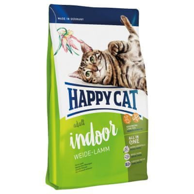 Happy Cat suha hrana za odrasle mačke Indoor, pašna jagnjetina, 10 kg