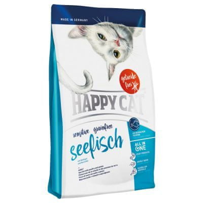 Happy Cat suha hrana za odrasle mačke Sensitive Grainfree, morske ribe, 4 kg