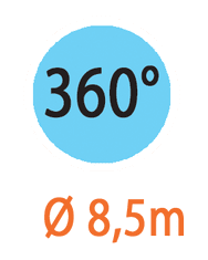 Claber mikrorazpršilec, nastavljiv 360°, 5/1 (91250)