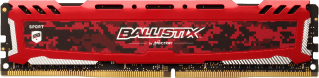 Crucial pomnilnik (RAM) Ballistix Sport LT Red 16GB/DDR4/2666 (BLS16G4D26BFSE)