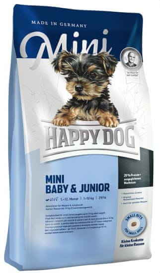 Happy Dog suha hrana za mladiče Mini Baby & Junior 4 kg
