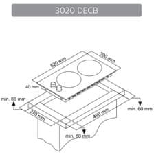 Simfer steklokeramična kuhalna plošča 3020 DECB