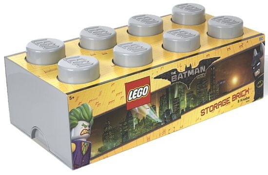 LEGO škatla za shranjevanje Batman, 250 x 500 x 180 mm, siva