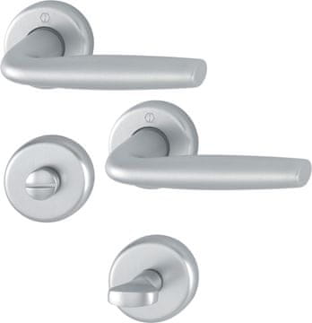 Hoppe aluminijasta kljuka za notranja vrata Milos F94-1 z WC metuljčkom