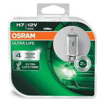 Osram par žarnic 12V H7 55W Ultralife