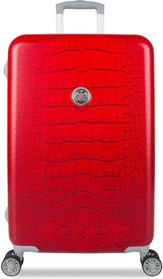 SuitSuit potovalni kovček Red Diamond Krokodil, M, rdeč