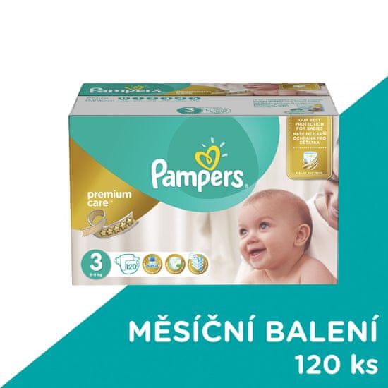 Pampers plenice Premium Care 3 Midi, 4-9 kg, 120 kosov