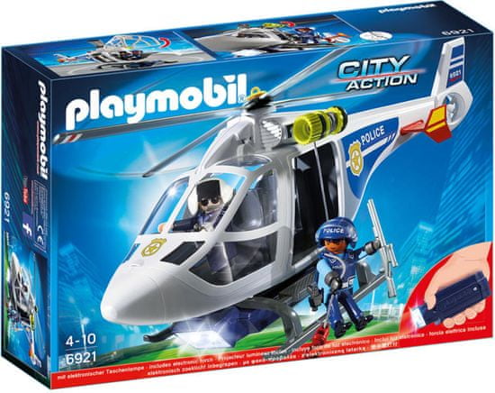 Playmobil 6921 Policijski helikopter z LED lučmi