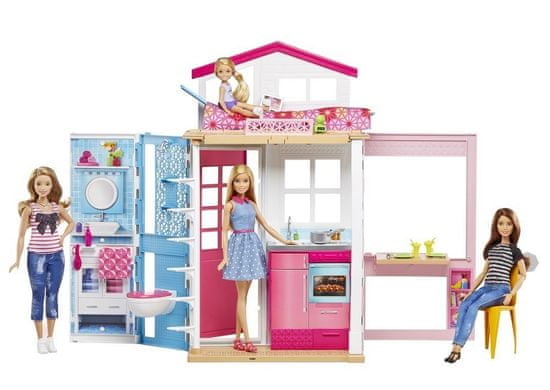 Mattel Barbie hiša 2 v 1 s punčko