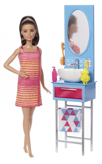 Mattel Barbie punčka in oprema kopalnica