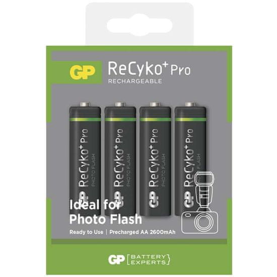 GP polnilna baterija ReCyko+ Pro Photo Flash HR6 (AA), 4 kosi
