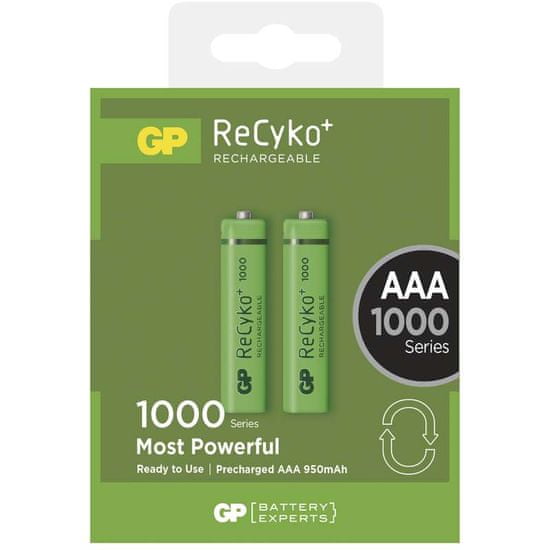 GP polnilna baterija ReCyko+ 1000 HR03 (AAA), 2 kosa