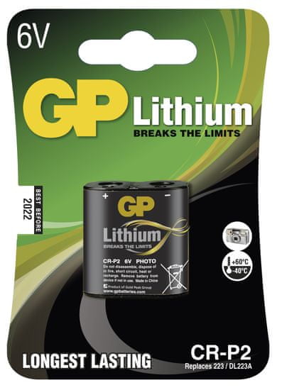 GP baterija Lithium CR-P2 1BL, 1 kos