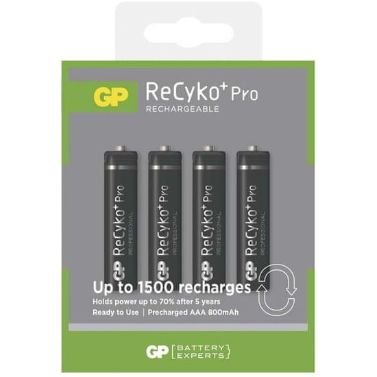 GP polnilna baterija ReCyko+ Pro Professional HR03 (AAA), 4 kosi
