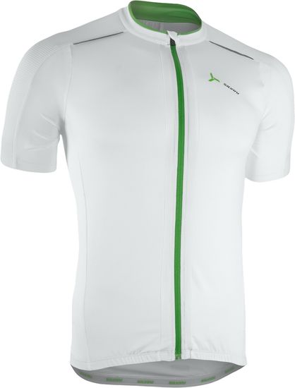 Silvini moška kolesarska majica Ceno MD1000, belo-zelena