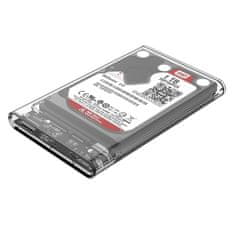 Orico zunanje ohišje za HDD/SSD diske 6,35cm (2,5"), transparentno