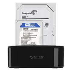 Orico priklopna postaja za HDD in SDD diske, 6,35 / 8,89cm (2,5 / 3,5), črna