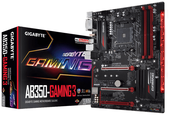 Gigabyte matična plošča GA-AB350-GAMING 3, DDR4, SATA3, USB3.1Gen2, AM4 ATX