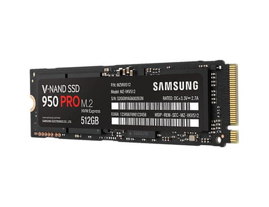 Samsung M.2 SSD disk 950 PRO 512 GB, PCI-e
