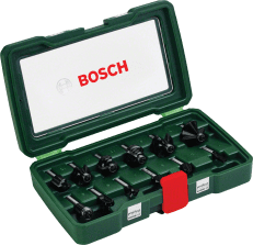 Bosch 12-delni komplet rezkarjev iz karbidne trdine, steblo Ø 8 mm (2607019466)