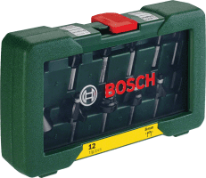 Bosch 12-delni komplet rezkarjev iz karbidne trdine, steblo Ø 8 mm (2607019466)