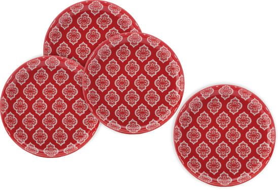 Maxwell & Williams desertni krožniki Alcazar Red Circ, 18,5 cm, 4 kosi