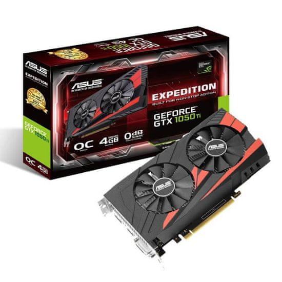 ASUS grafična kartica GeForce GTX 1050 Ti Expedition OC 4GB GDDR5 (90YV0A54-M0NA00) - Odprta embalaža