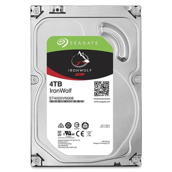 Seagate trdi disk NAS IronWolf, 4 TB, SATA 3, 6Gb/s, 64MB (ST4000VN008)