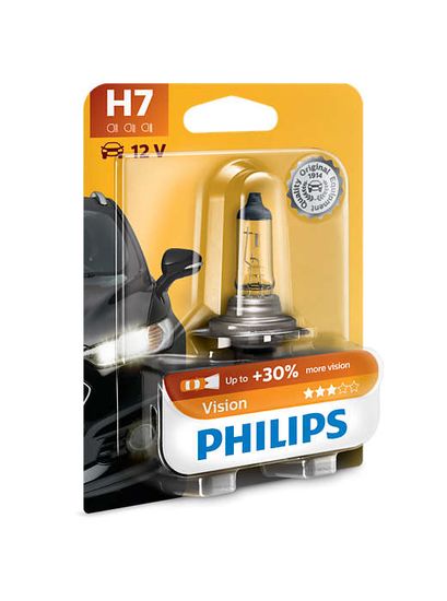 Philips halogenska žarnica H7 Vision + 30%, 12 V