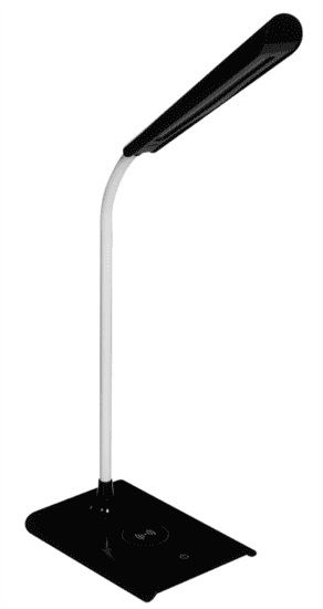 ActiveJet namizna LED svetilka Telsar, s polnilcem, črna