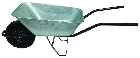 J.A.D. TOOLS samokolnica z gumijastim kolesom 80 l, pocinkana