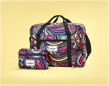 Desigual večbarvna zložljiva torba