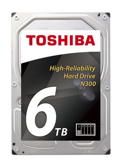 Toshiba trdi disk N300 za NAS/video nadzor, 6TB (HDWN160UZSVA)
