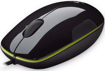 Logitech laserska miška M150, črno-zelena