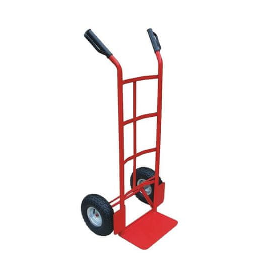 Popar ročni voziček HT2022, dvokolesni, do 150 kg, rdeč