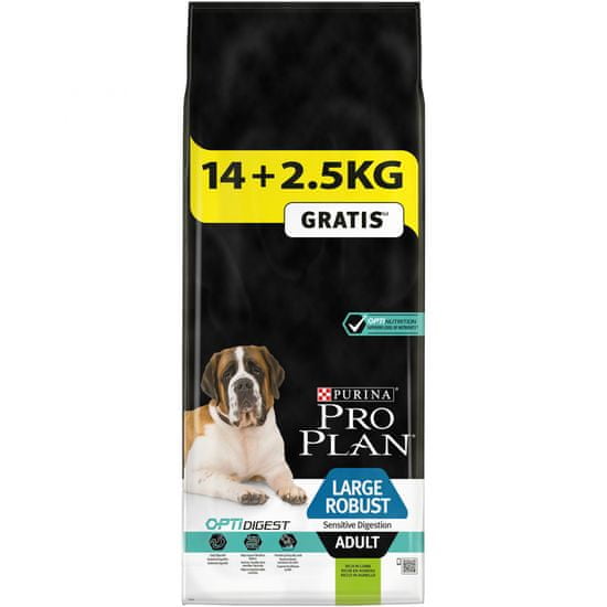 Purina Pro Plan Adult Large Athletic OPTIDIGEST, jagnjetina, 14 kg + 2,5 kg brezplačno